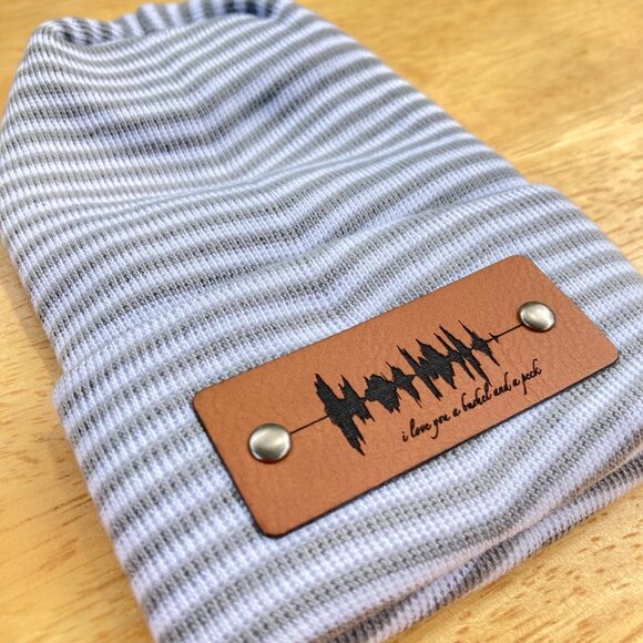 I Love You A Bushel And A Peck Soundwave Newborn Baby Beanie - Gray - Not Custom - Picture 4 of 8